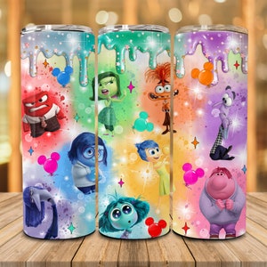 Heute fühle ich mich Tumbler Wrap, psychische Gesundheit, Logopädie, Cartoon Emotionen Freunde 20 Unzen Skinny Tumbler, Full Tumbler Wrap Digital Download
