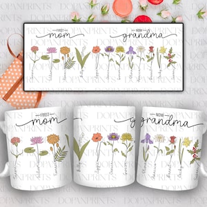 Custom Name First Mom Now Grandma Mother's Day Pottery Mug