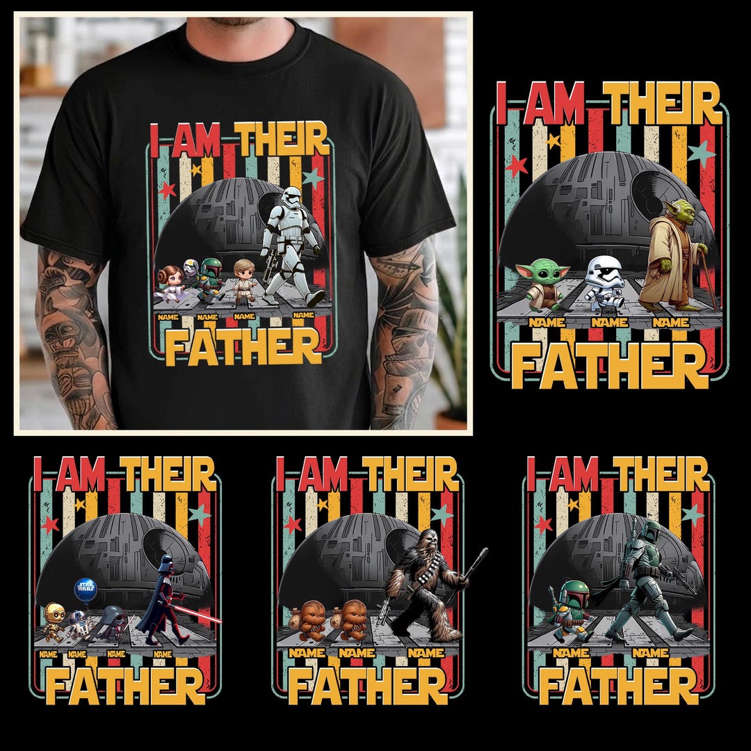 I Am Their Father Png Bundle, Custom Dad and Kids Name Shirt, Striped ...