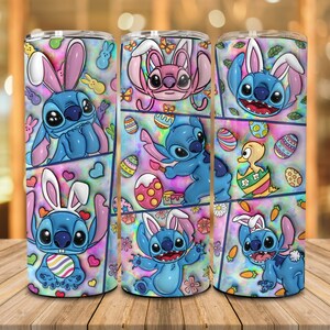 3D opgeblazen Cartoon Pasen 20oz Tumbler Wrap Png, Easter Bunny Png, 3D Puff Easter Egg Tumbler Design, Happy Easters 20oz Skinny Tumbler