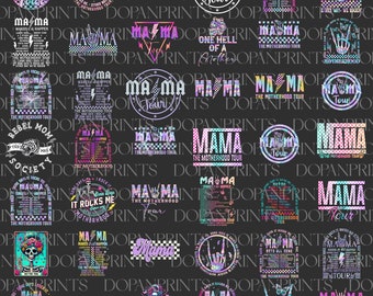 Bundle Mama Tour Png, Motherhood Png, Some Days I Rock It Png, Mama Lightning Bolt, Funny Mama Skeleton Png, Mother's Day Png, Gift For Mom
