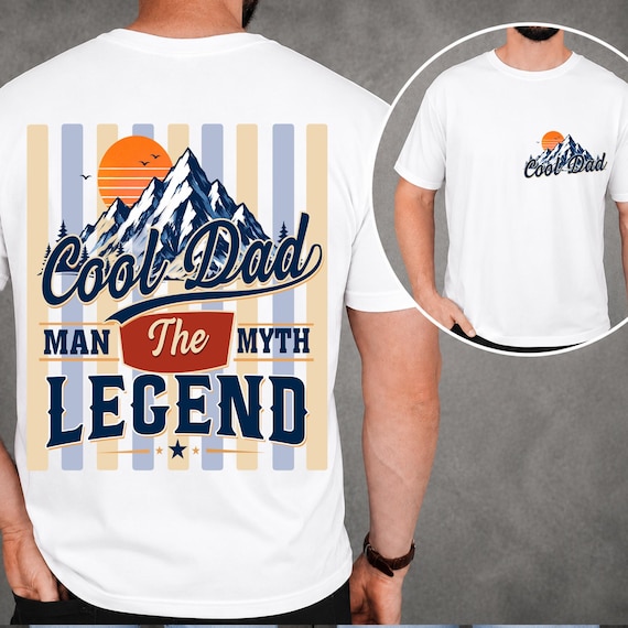 2 Sides Stripes The Cool Dad PNG, The Man The Myth The Legend Png, Father's Day PNG, Best Dad Ever Shirt, Vintage Mountain Dad PNG, Dad Gift