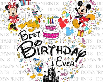 Best Birthday Ever Png, Birthday Mouse And Friends, Birthday Boy, Birthday Girl Png, Magical Kingdom, Family Vacation, Family Matching Png