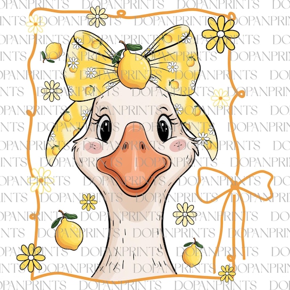 Mama Goose Lemon Png, Coquette Mama Png, Preppy Mama Lemon Png, Cute Lemon Floral Mama Png, Funny Sarcastic Goose Png,Lemon Humor Summer Png