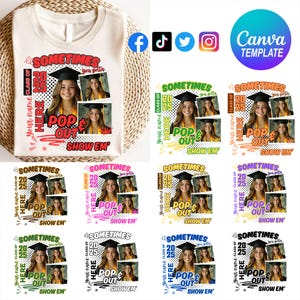 Graduation 2025 Editable Canva Template Digital Download, Graduation 2025 Tshirt Design Sublimation, Class of 2025 Add Photo Personalized