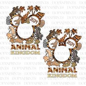 Bundle Animal Kingdom Png, Family Trip 2025 Png, Retro Mouse Head Png, Family Vacation Png, Magical Kingdom, Wild Trip Png, Vacay Mode Png
