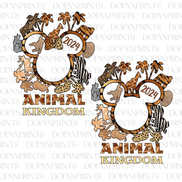 Bundle Animal Kingdom Png, Family Trip 2024 Png, Retro Mouse Head Png, Family Vacation Png, Magical Kingdom, Wild Trip Png, Vacay Mode Png