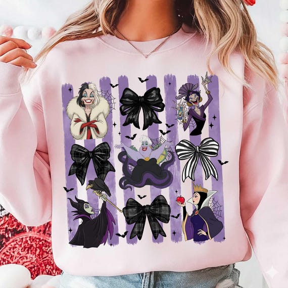 Villain Coquette Bow Characters Png, Spooky Season Halloween Png, Stripes Witches Sisters Png, Bad Witches Club, Funny Halloween Witch Png