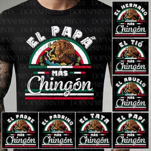 Bundle El Papa Mas Chingon Png, Spanish Dad Png, Dia Del Padre, Papá Png, Father's Day Png, Eres Mi Heroe Png, Mexican Flag Png,Gift For Dad