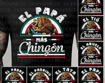 Bundle El Papa Mas Chingon Png, Spanish Dad Png, Dia Del Padre, Papá Png, Father's Day Png, Eres Mi Heroe Png, Mexican Flag Png,Gift For Dad