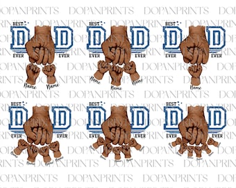 Custom Best Dad Ever Png, Fist Bump Set Png, America Flag Design, Dad Hand Fist Bump Png, Happy Fathers Day Png, Baby Kid Hand Sublimation