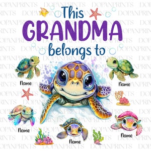 Personalizado Esta Vovó Pertence A Png, Tartaruga Vovó Mamãe Png, Netos Tartaruga E Nome, Mãe Png, Dia Das Mães Png, Amor Oceano, Presente Para Mãe