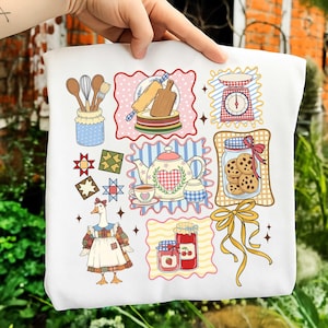 Mormor Core PNG, Höna i boet PNG, Vintage mormorsstil, Mormorströjadesign, Secondhanddekor PNG, CottageCore Oval Ram Goose Digital