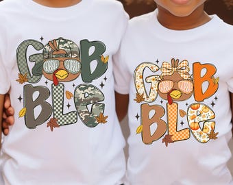 Boys/Girl Turkey Camo PNG Bundle Design, Thanksgiving Png, Gobble Turkey Cap Boy Girl Kid Toddler Png, Gobble Thankful Sublimation Digital