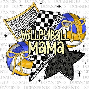 Volleyball Mama Coquette PNG, Volleyball Coquette Png, Leopard Game Day, Retro Checkered Volleyball Png, Volleyball Mom Png, Team Spirit Png