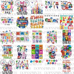 Bundle 25+ It's Okay To Feel All The Feels Png, Mental Health Png, Cartoon Emotions Friends Png, Para BCBA ABA, Therapist Psychologist Png