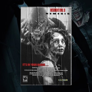 RESIDENT EVIL 3 Jill Valentine and Nemesis Poster
