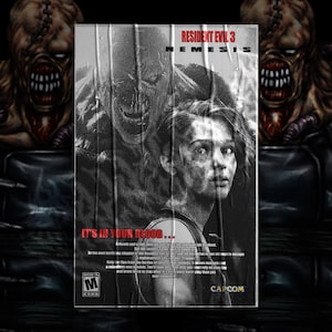 RESIDENT EVIL 3 Jill Valentine and Nemesis Poster