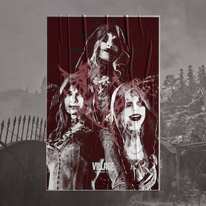 RESIDENT EVIL VILLAGE Dimitrescu Sisters Poster