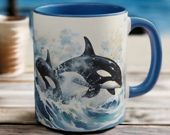 Orca Whale Mug - Whale Mug, Ocean Mug, Sea Life Mug, Orca Whale Coffee Cup, Whale Coffee Mug, Sea Animal Mug, Orca Gifts, Whale Lover Gift