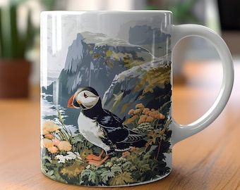 Décalcomanies Céramique – Macareux (Puffins) – 2 Pièces, 7,5 Pouces, Surémail, Toboggan Aquatique
