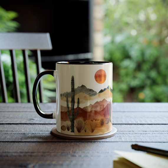 Keramik Wstenbecher, Kaktus Sonnenuntergang Becher, 11 Unzen Wste  Kaffeetasse, Wsten Kunst, Kaktus Tasse, Wstenkaffeetasse, Wstenliebhaber  Geschenk - Etsy.de