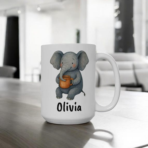 Tazza da caffè con elefante africano, conservazione della fauna selvatica, tazza in ceramica con grafica di animali, salva gli elefanti, regalo per gli amanti della fauna selvatica - Italia