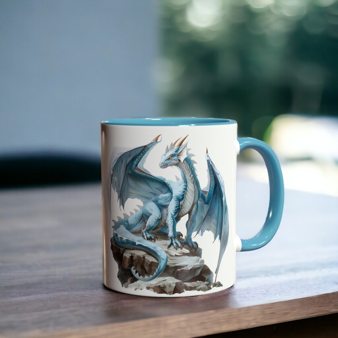 Ceramic Dragon Coffee Mug, 11oz Dragon Mug, Dragon Art, Dragon Cup ...