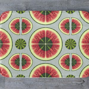 Watermelon Bath Mat, Fruit Bathroom Decor, Cute Watermelon Rug, Colorful Summer Mat, Unique Fruit Bath Rug, Tropical Bathroom Accent Gift