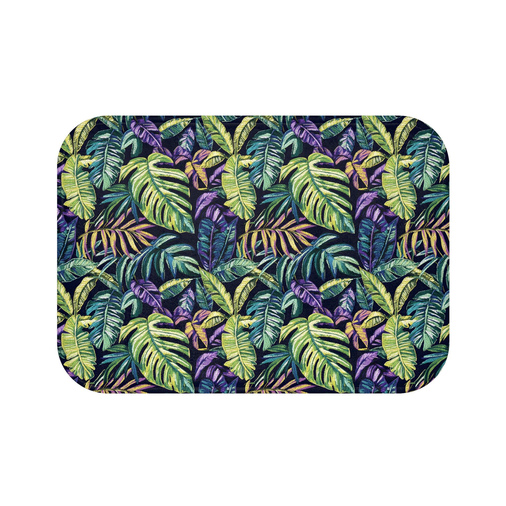 Tropisches Blatt Badematte, Monstera Dschungel Badezimmer Teppich, grnes  botanisches Dekor, bunte Pflanzen Badematte, weiche, rutschfeste  Boden-Duschmatte - Etsy.de