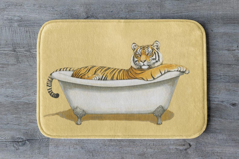 VroynessCreations Tiger Bath Mat - Thumbnail 4