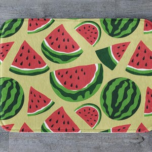 Watermelon Bath Mat, Fruit Bathroom Rug, Fun Summer Decor, Colorful Fruit Mat, Unique Bathroom Accessory, Tropical Kitchen Rug, Fruit Lover