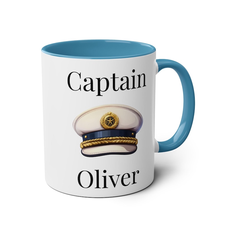 Personalized Captain Mug, Custom Name Boat Captain Gift, Nautical ...
