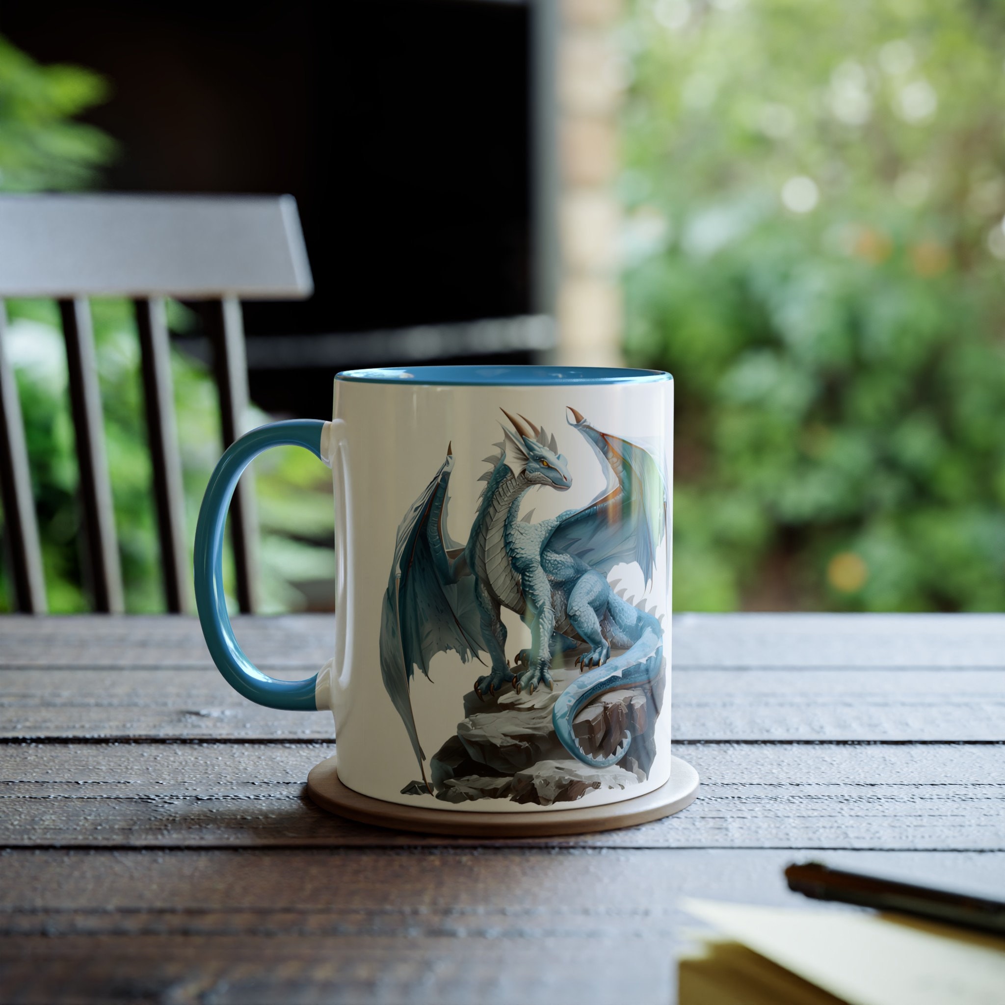 Ceramic Dragon Coffee Mug, 11oz Dragon Mug, Dragon Art, Dragon Cup ...