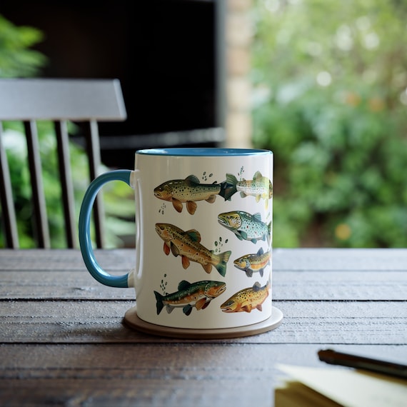 Ceramic Trout Mug, Fishes Coffee Mug 11oz Trout Fish Mug, Fishing Mug,  Fisher Gift, Fishing Gift, Trout Cup, Trout Lover Gift, Trout Present - Etsy