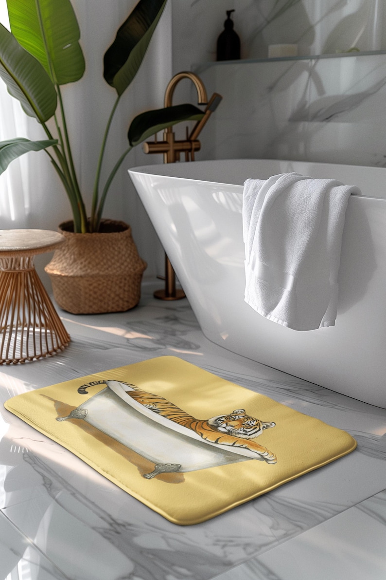 VroynessCreations Tiger Bath Mat - Thumbnail 2