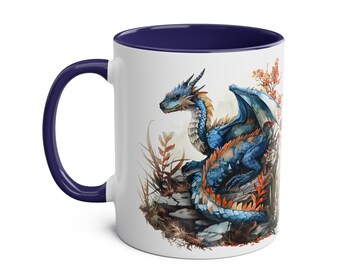 ドラゴンデザイン陶器カップ ドラゴンコーヒーカップ、11オンスセラミックドラゴンマグ、芸術的な