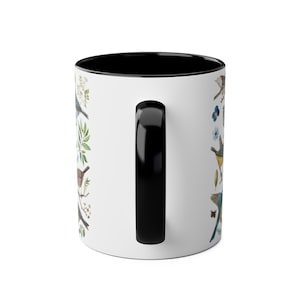 Ceramic Bird Mug, Bird Coffee Cup, Hummingbird Songbirds Artistic Mug, Mug with Birds, Bird Cup, Bird Lover Gift, Birdwatcher Mug image 8