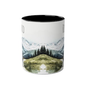 Personalized Hiker Mug, Custom Name Ceramic Hiking Coffee Mug, Mountain Landscape Tea Cup, Personalised Gift for Hikers & Nature Lovers image 6
