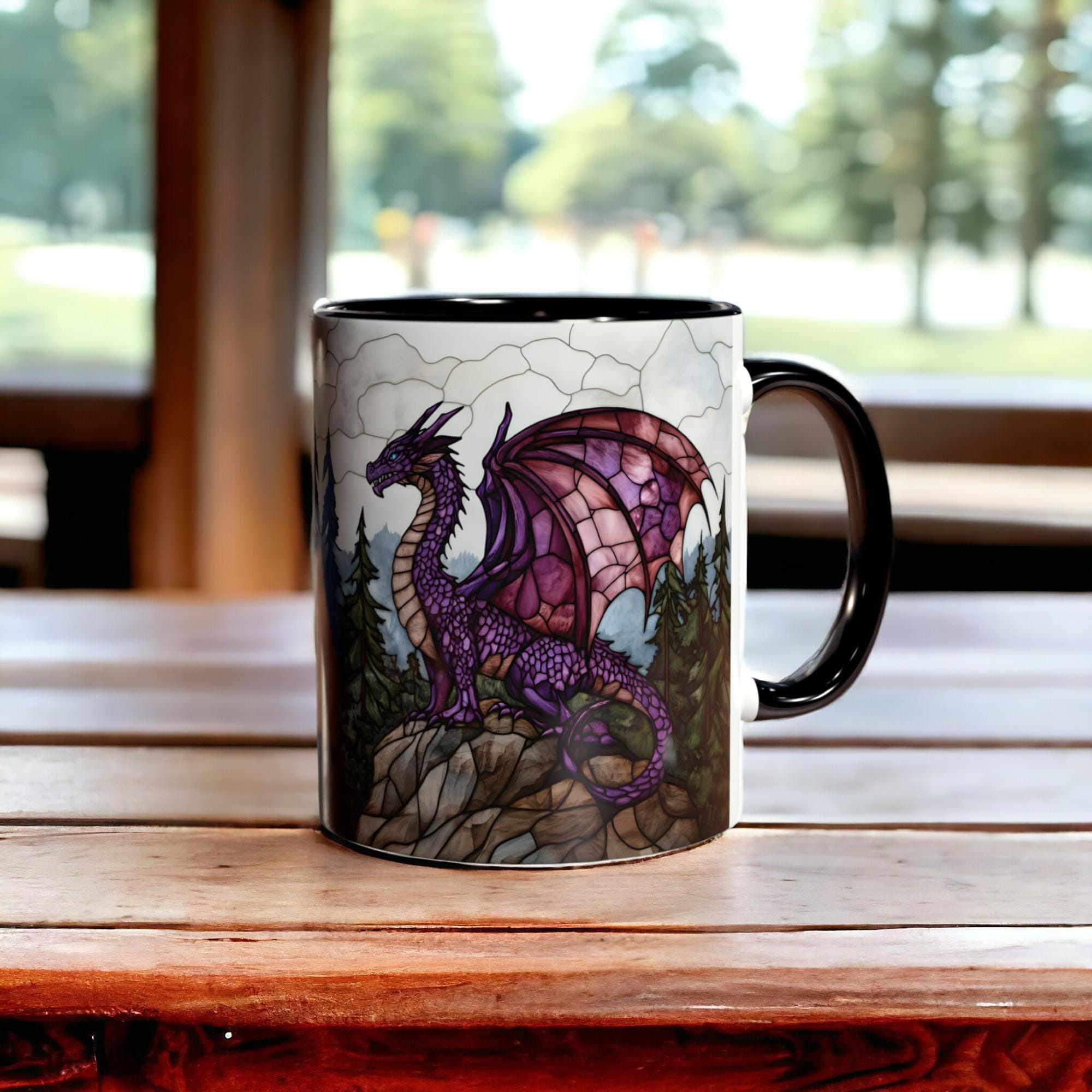 ファンタジードラゴンマグ、ステンドグラスドラゴンコーヒーカップ11