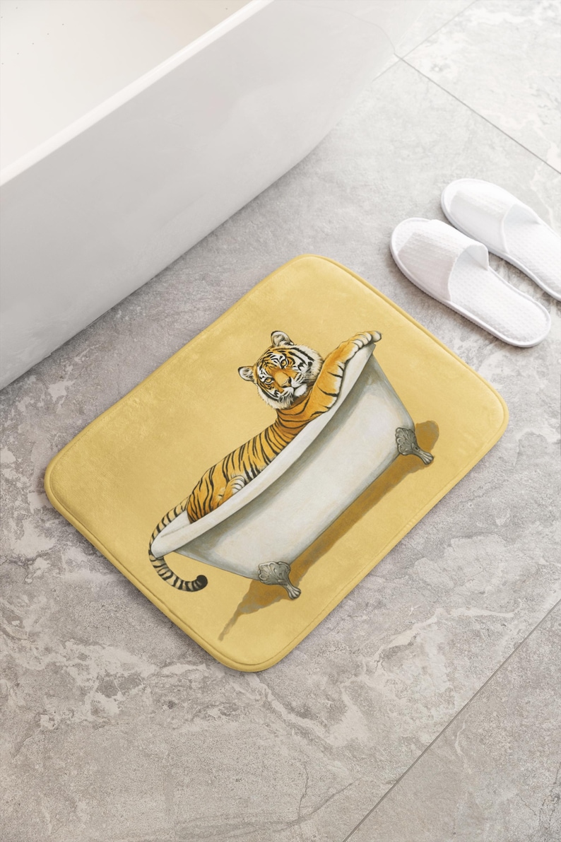 VroynessCreations Tiger Bath Mat - Thumbnail 5