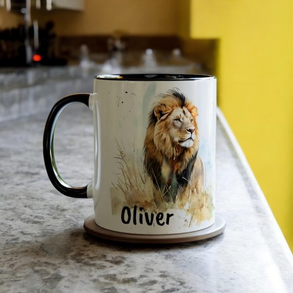 Taza de cerámica de león al por mayor, resistente al calor y con diseño personalizable | Alibaba. com