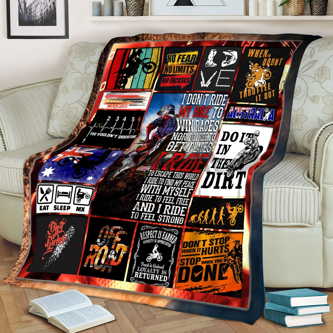 Dirt Bike Quilt Dirt Bike Blanket Christmas Gift Gift for Etsy