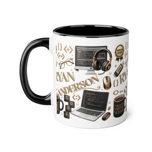 Personalized Programmer Mug, Custom Coding Coffee Cup, Software Developer Gift, Computer Science Mug, Programmer Gift, Coder Cup image 4