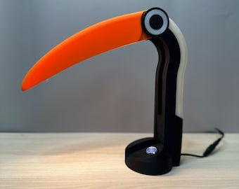 Toucan Lamp with Dimmer Vintage 3D Printed Reading Lamp Glow In The Dark Gift