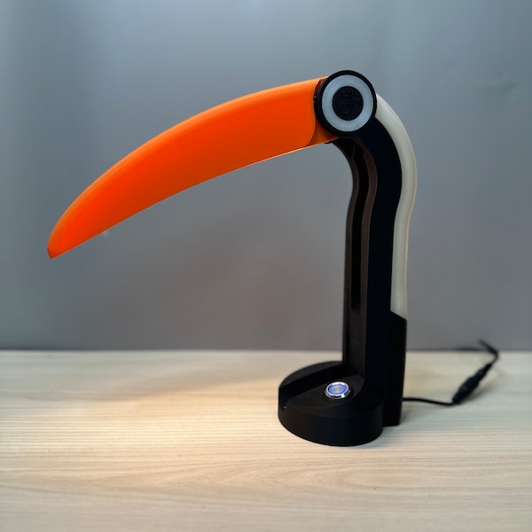 Toucan Lamp with Dimmer Vintage 3D Printed Reading Lamp Glow In The Dark Gift