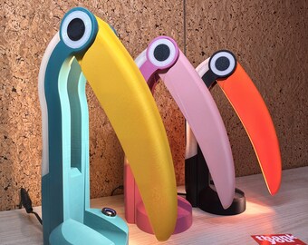 Toucan Lamp with Dimmer Vintage Ikea 3D Printed Desk Lamp Glow In The Dark Gift