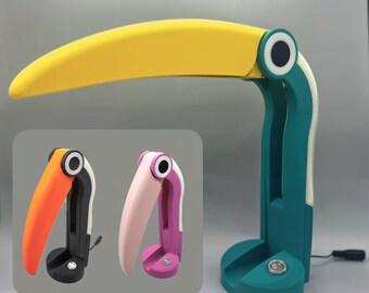 Toucan Lamp with Dimmer Vintage Ikea 3D Printed Desk Lamp Glow In The Dark Gift