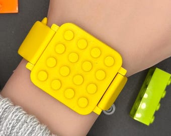 Pulsera compatible con Lego, regalo personalizado, reloj de juguete con correa de reloj inteligente