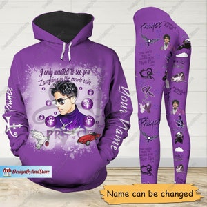 Prince Purple Hoodie, Prince Purple Leggings, Purple Rain Women Hoodie, Prince Aesthetic Hoodie, Purple Rain Women Leggings, Yoga Pants